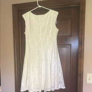 Vintage Danny & Nicole White Sleeveless A-Line Mini Dress